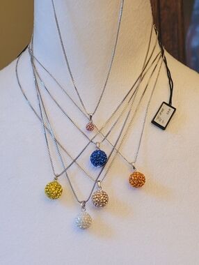 🥳2/$35🥳 BNWT FAC Swarovski Ball Pendant Necklace - Multiple Avail!
